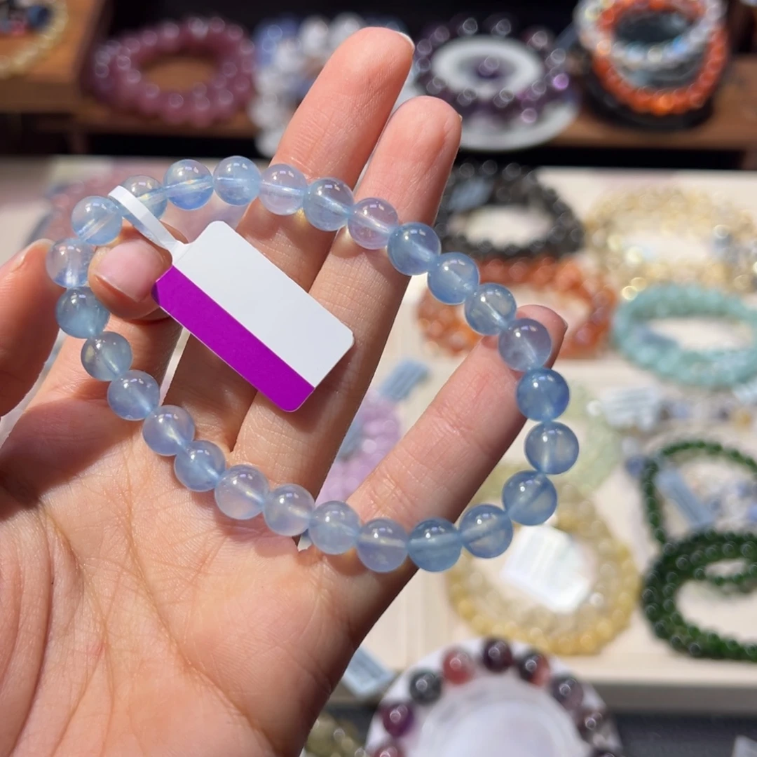 未镶嵌水晶手链7m高货福利净润体海蓝宝