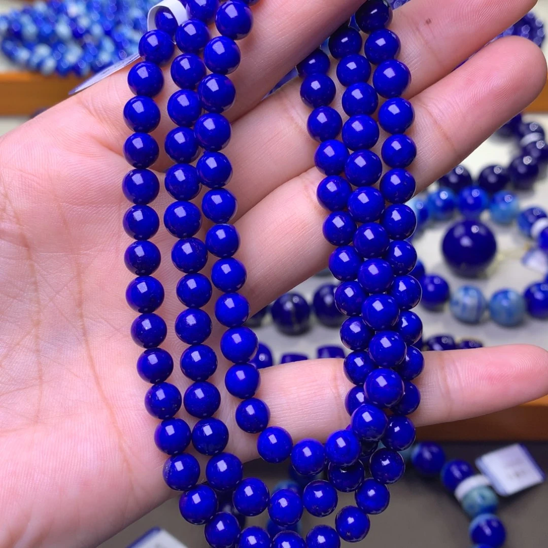 青金石未镶嵌手串6.8mm