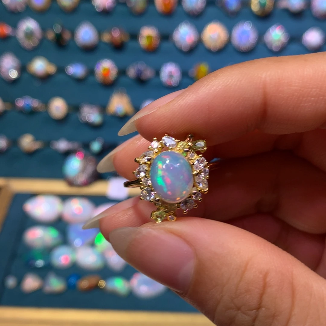 欧泊银S925镶嵌戒指款