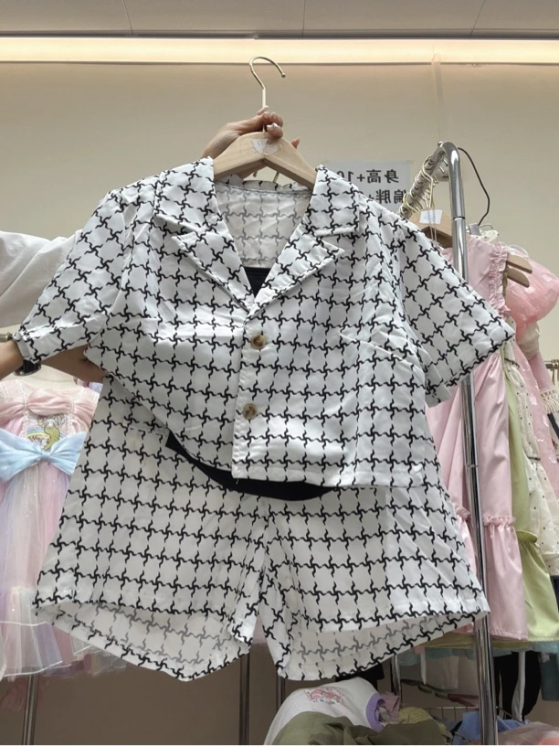 249哈哈家 特价 处理套装背心短袖短裤三件套