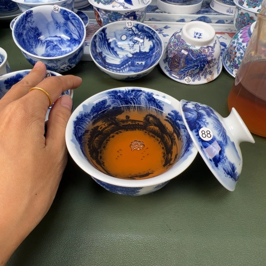 景德镇纯手工纯手绘茶具木木88