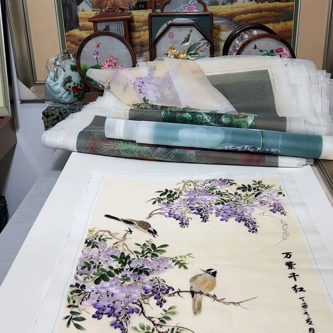 刺绣纯手工刺绣画