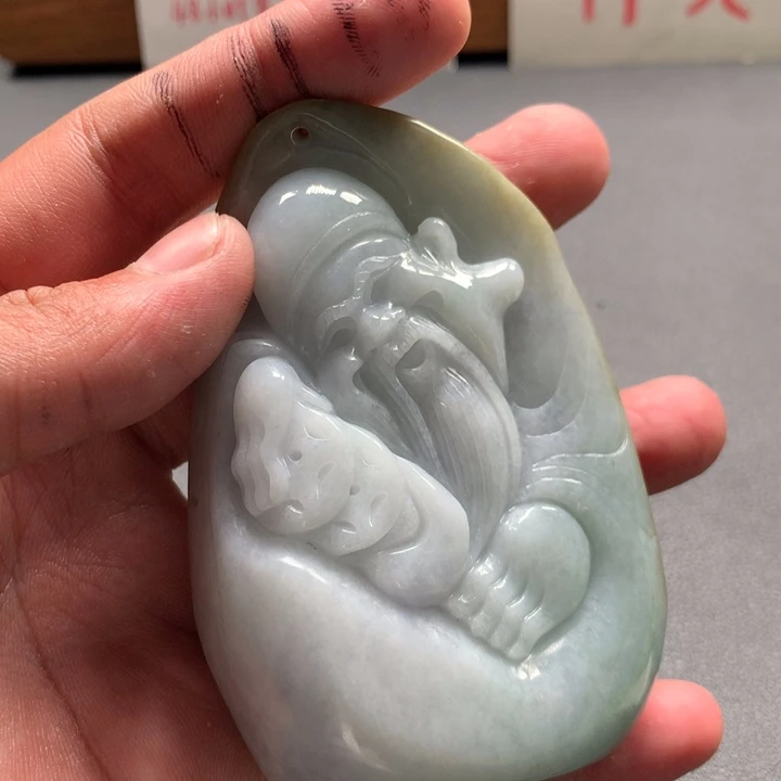 翡翠未镶嵌颈饰保真天然a货翡翠