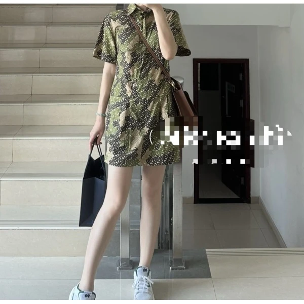 妃鱼/博柏利/100 %棉/连衣裙/95新/橙三26