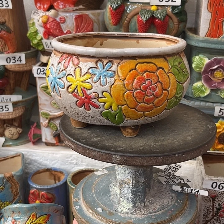 粗陶材质多肉花盆