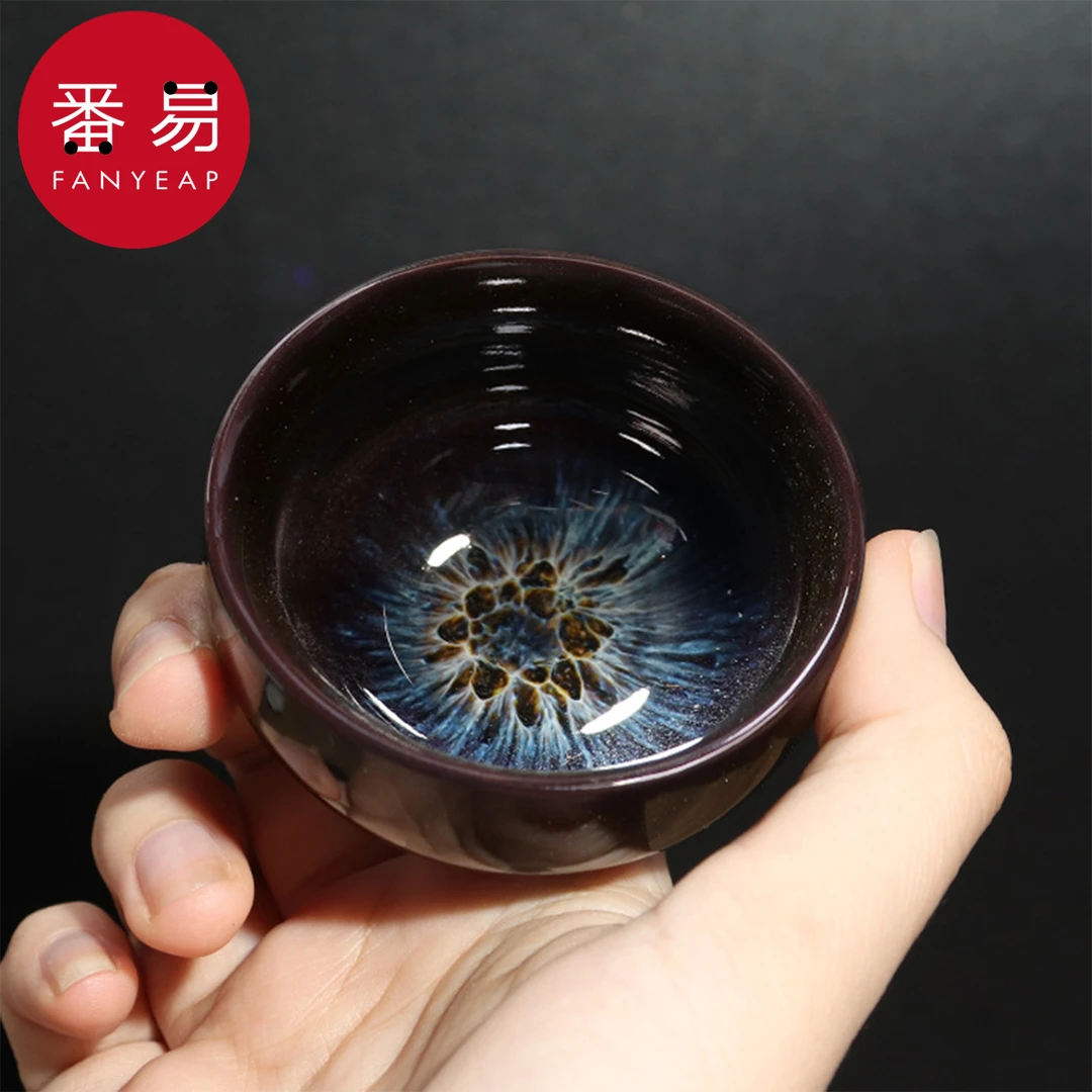 杯子/陶瓷/功夫茶/建盏A1p30-茶杯具玻璃茶碗窑变个人品茗杯