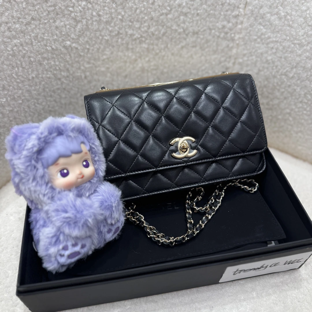 未使用 Chanel/香奈儿 25年全新闲置trendy cc woc 黑金单肩包