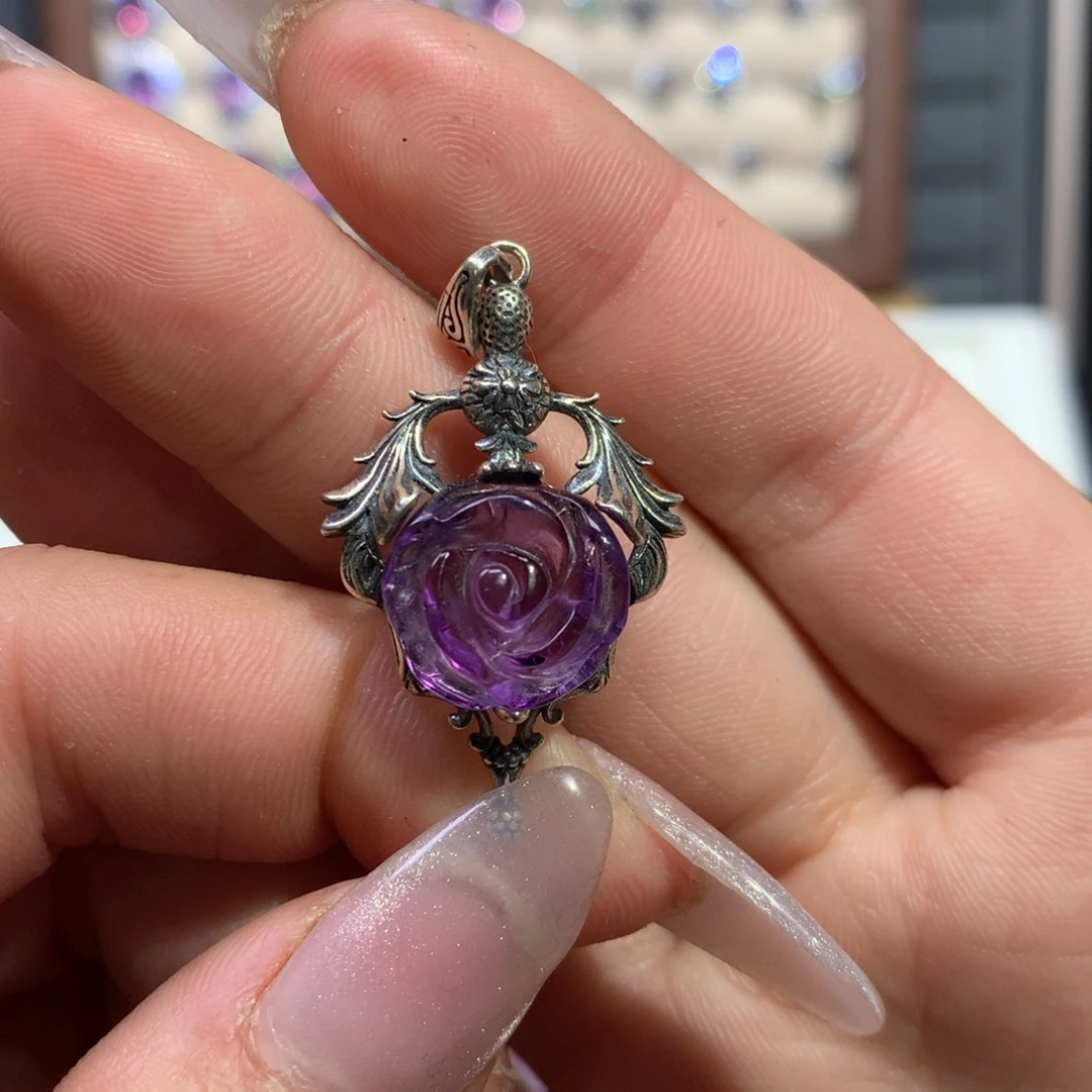 【闪购商品】水晶戒指银S925镶嵌容*吊坠