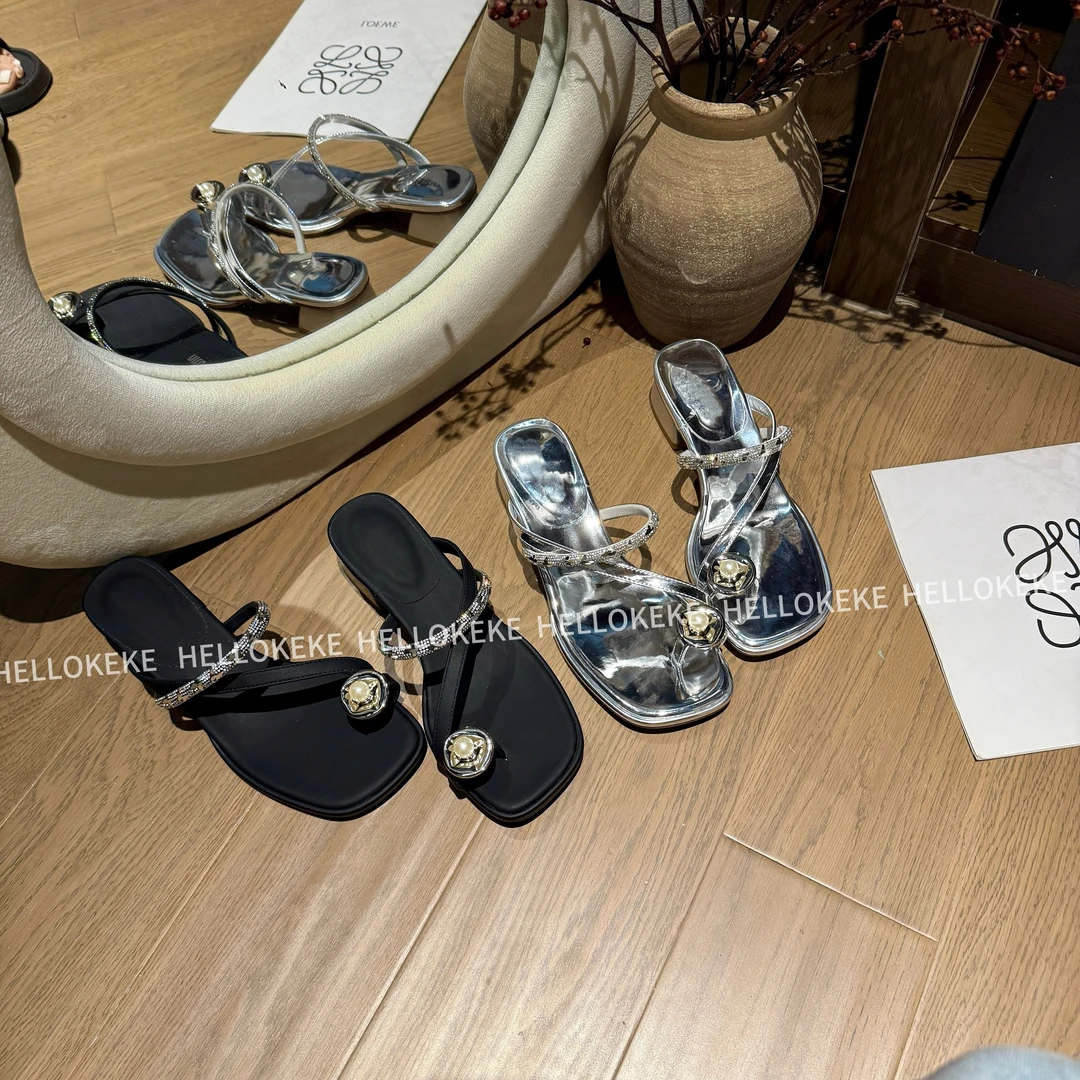 KeKe【鸽子蛋】5cm跟 小个子定制粗跟鸽子蛋拖鞋夏季外穿夹趾凉拖