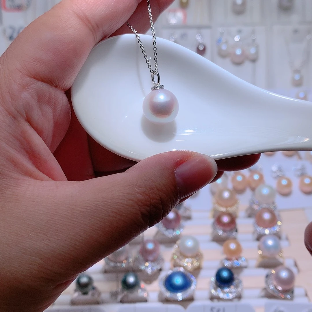 吊坠(赠链)淡水珍珠银S925镶嵌CC12.2mm