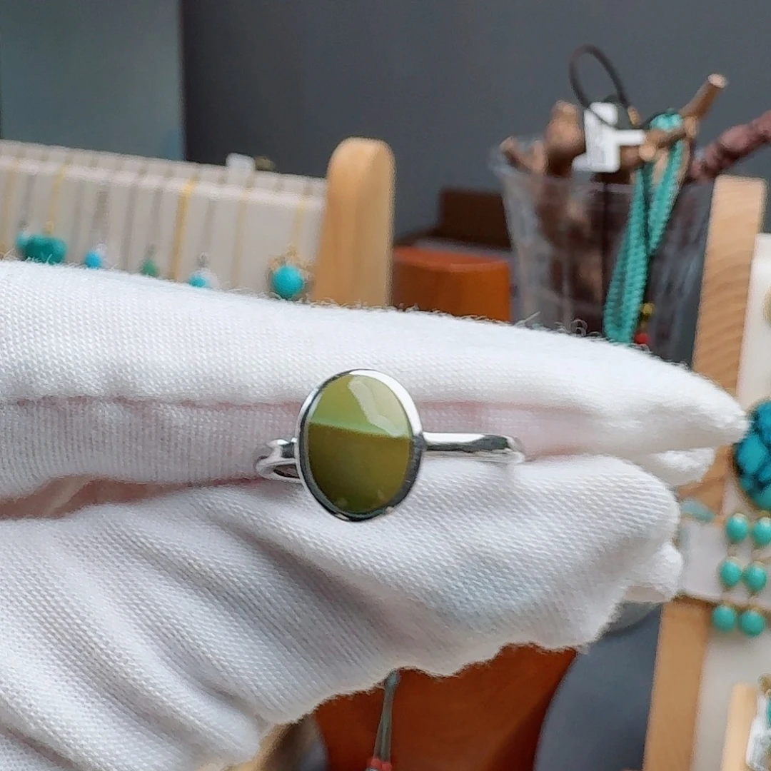 银S925镶嵌绿松石珠宝奇石