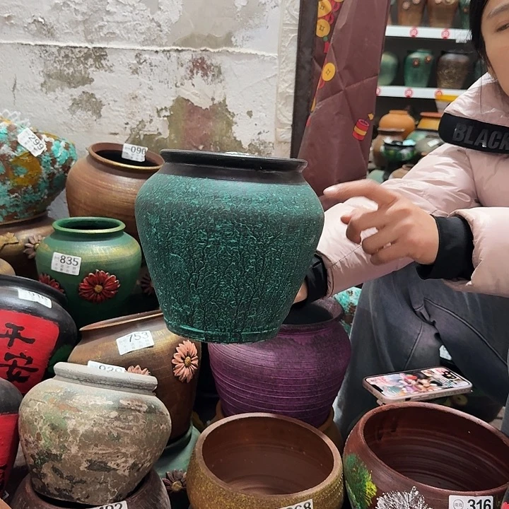 绿色坛子525高度20口径15