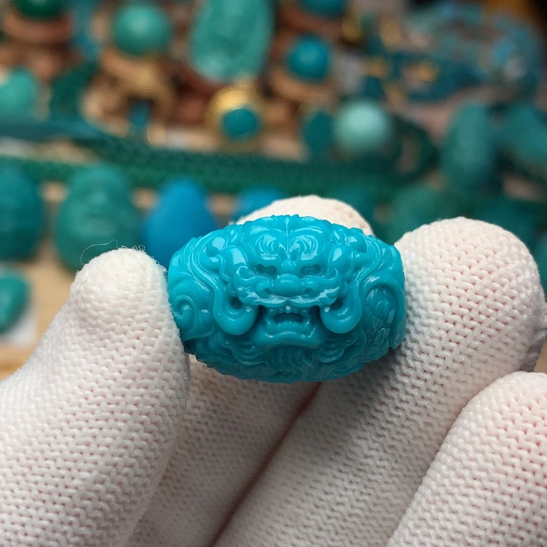 未镶嵌绿松石珠宝奇石龙珠