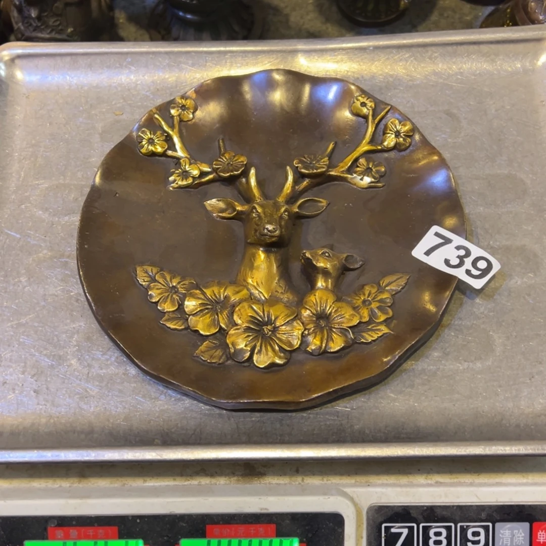 胜***哥黄铜摆件，文房摆件