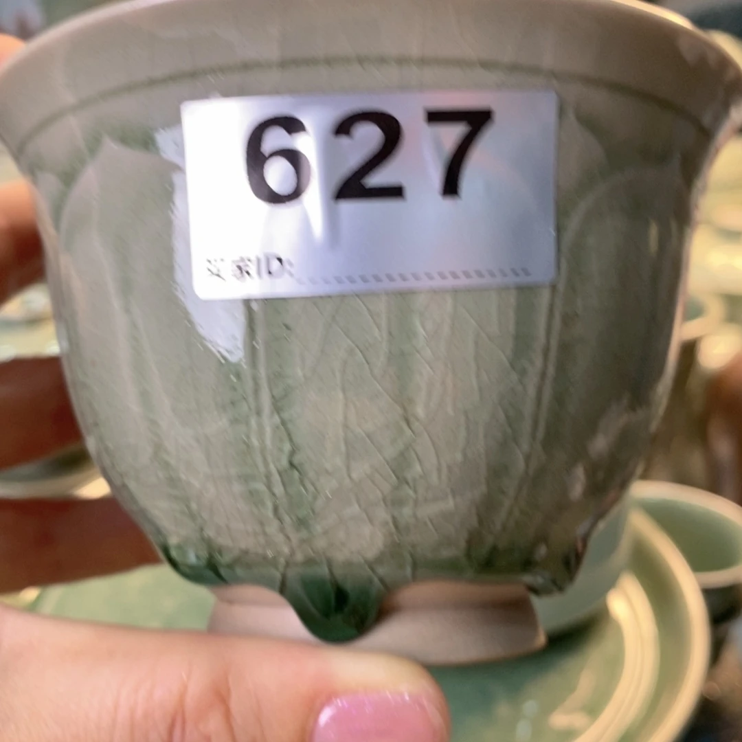 耀州窑喜*百级岁冰裂纹杯子627