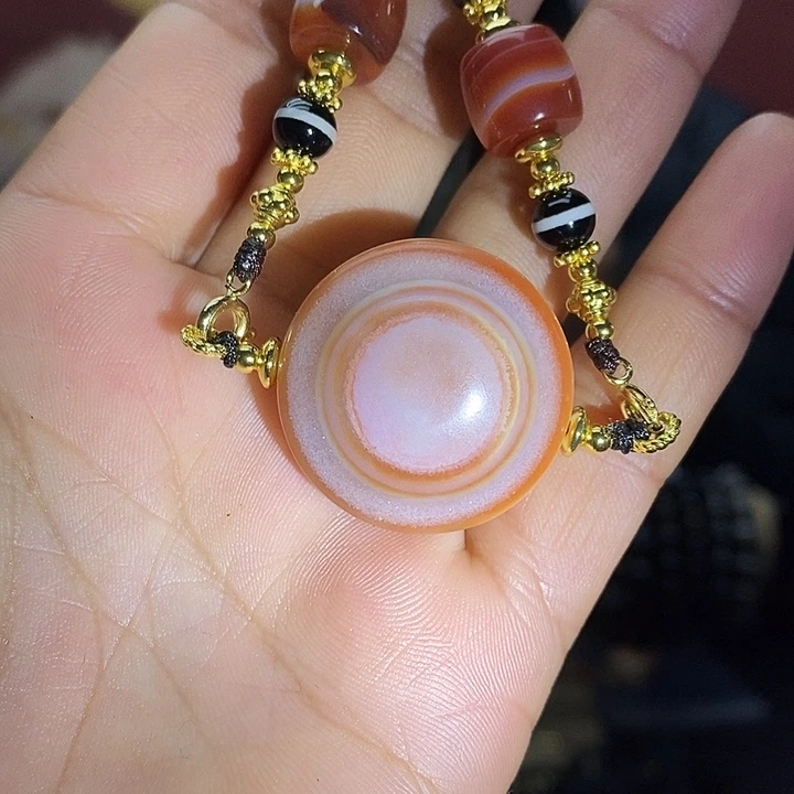 玛瑙/玉髓合金颈饰