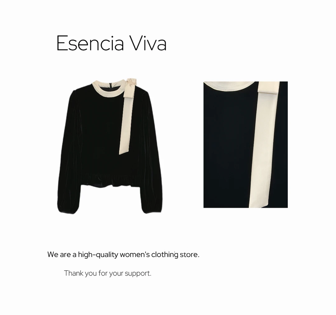 EV.【原创设计】小众设计师款侧围领时尚长袖打底上衣EVZZ0121