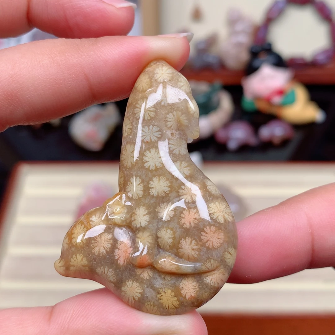 未镶嵌颈饰硅化玉