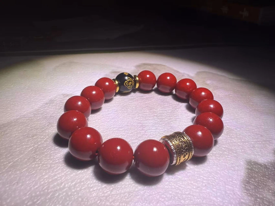 含辰砂工艺品  精美手串 朱设计黑