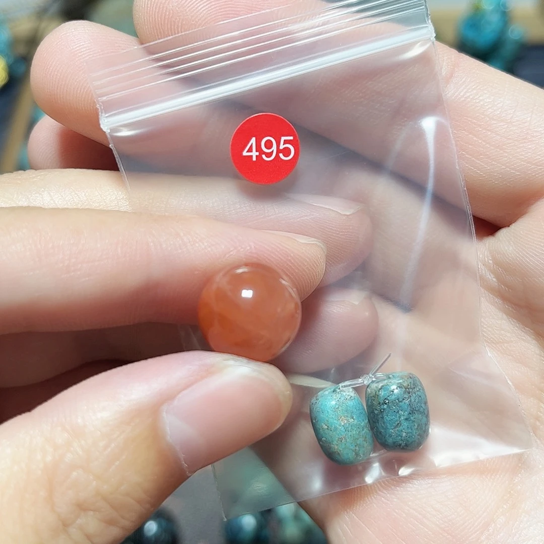 皮****玛瑙/玉髓未镶嵌圆珠桶珠老型手串！！