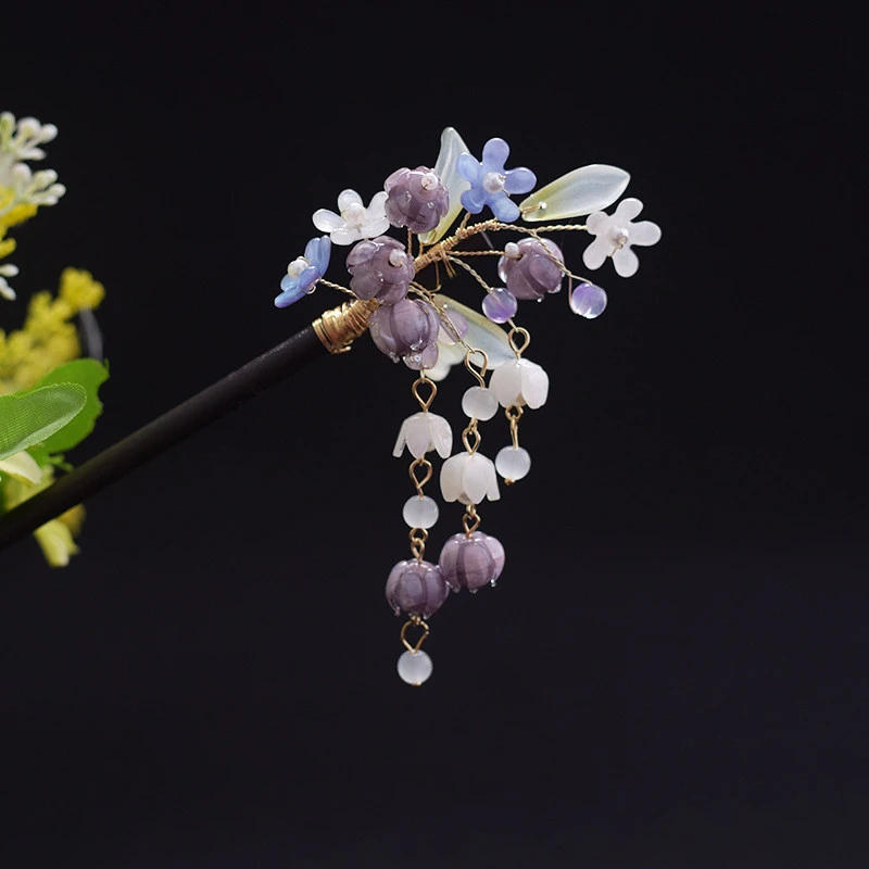 古装头饰发簪步摇簪子女古风流苏日常复古配旗袍盘发汉服发饰发簪