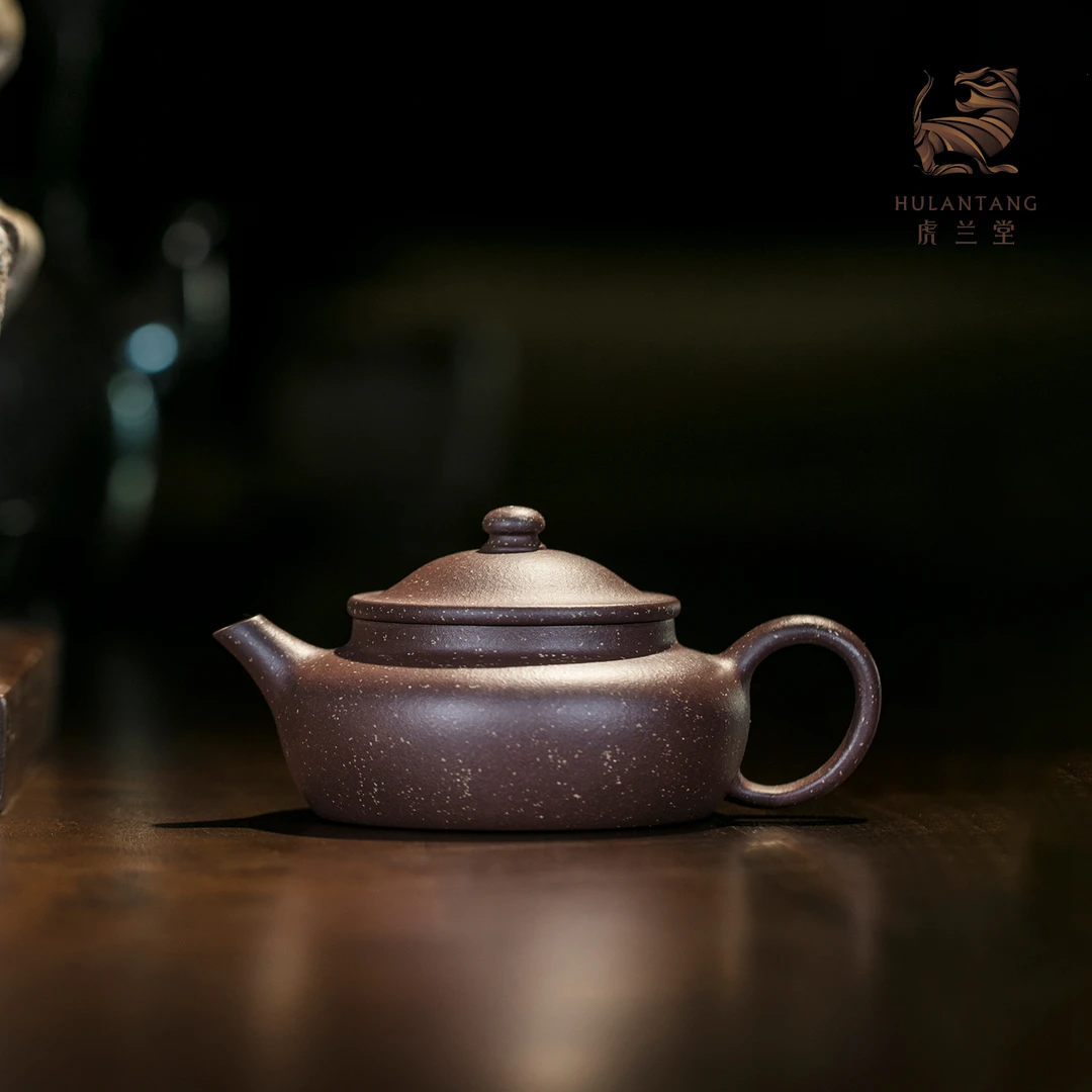 虎兰堂姜涛天笠紫泥铺砂140CC黄金容量宜兴手工高端紫砂壶