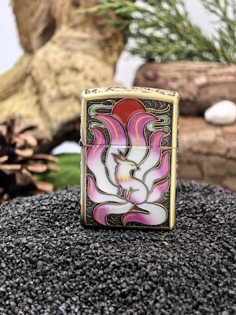 夜光九尾ZK48-1防风煤油打火机青铜男士礼物送男友