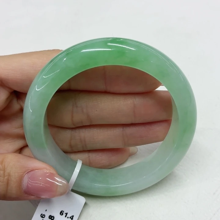 翡翠未镶嵌手镯缅甸翡翠手镯53.6