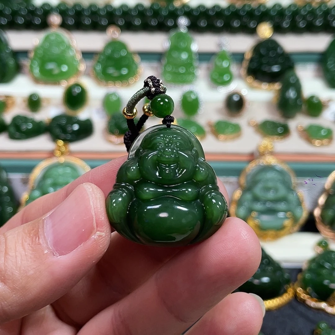 和田玉（碧玉）未镶嵌颈饰30mm