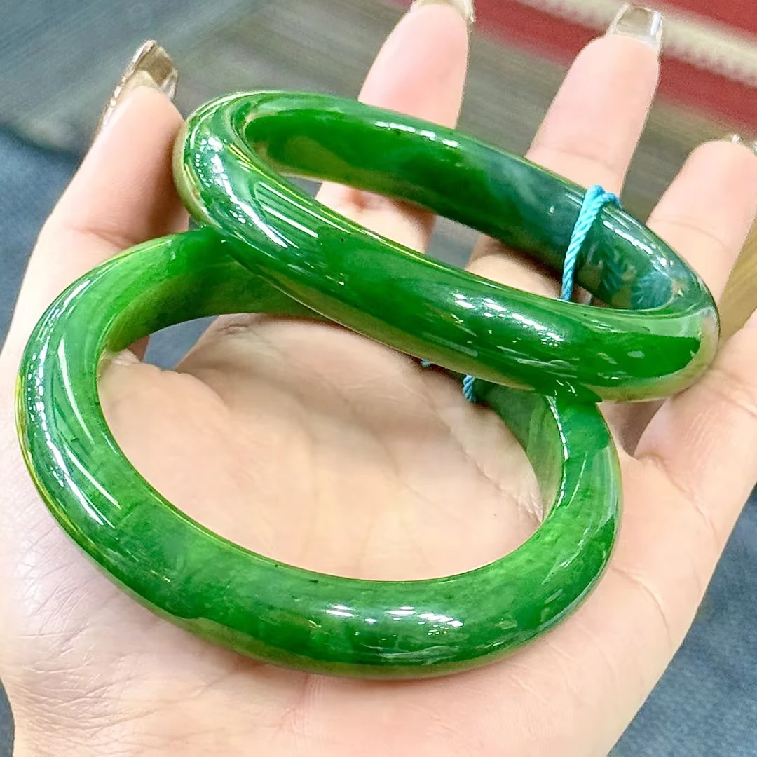 【JBY】和田玉碧玉手镯（多样性发其一）