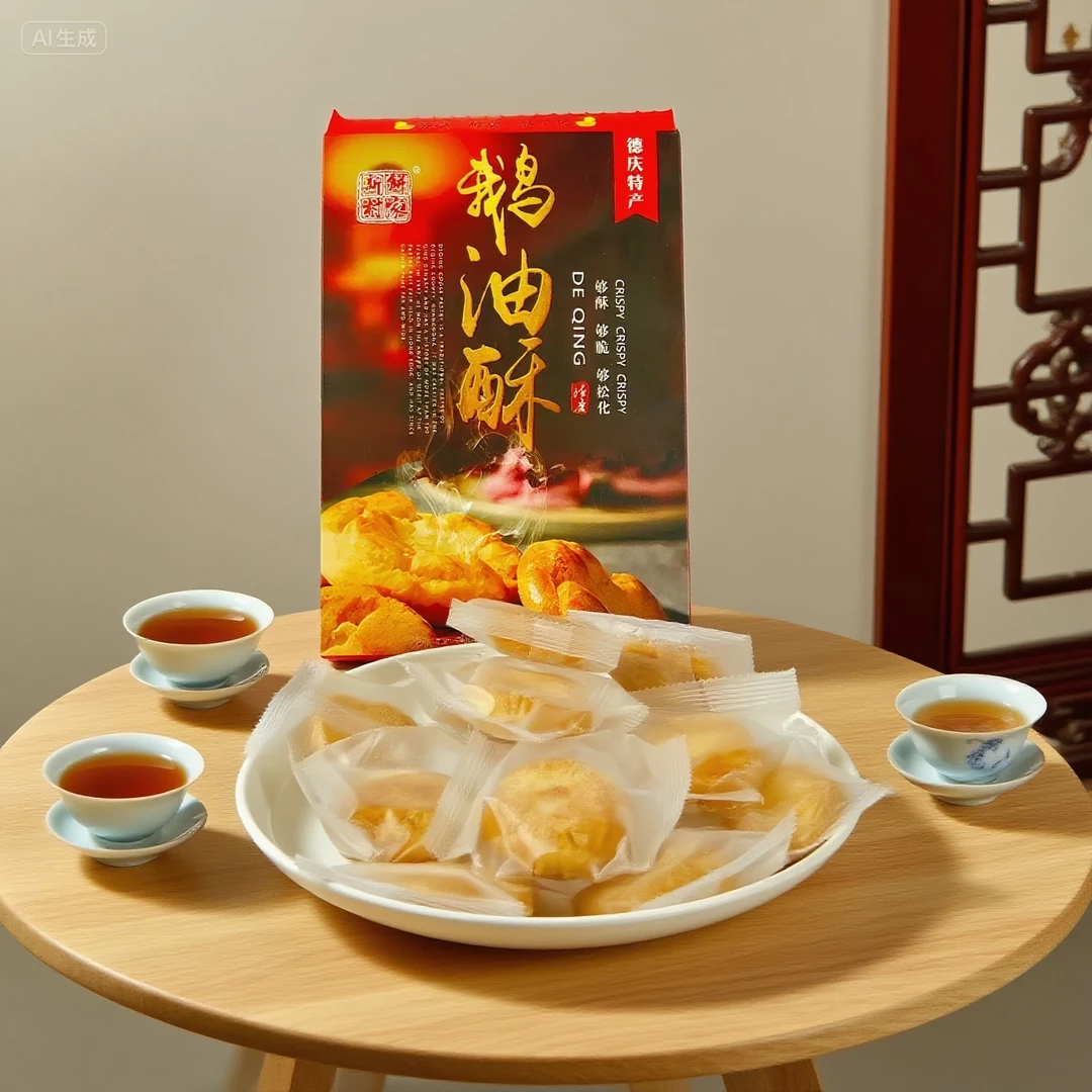 2盒/广东德庆新村饼家鹅油酥共24只