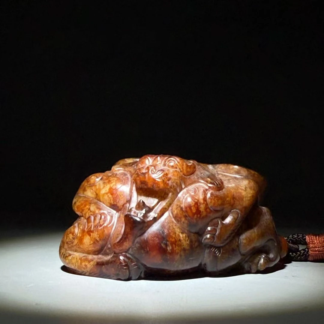 【清代】-和田玉瑞兽2506270072