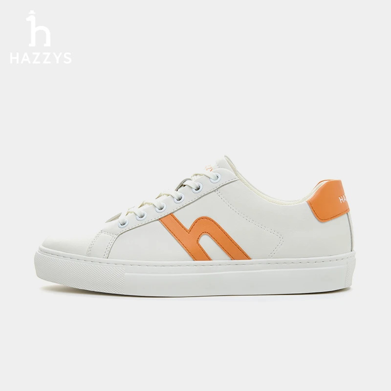 Hazzys哈吉斯休闲鞋低帮春秋女士简约小白鞋