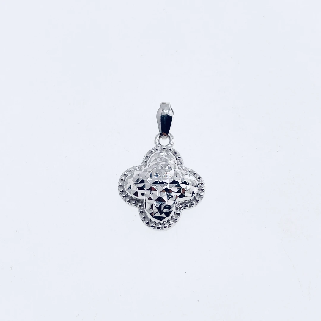 铂金Pt950车花四叶草吊坠3.55克