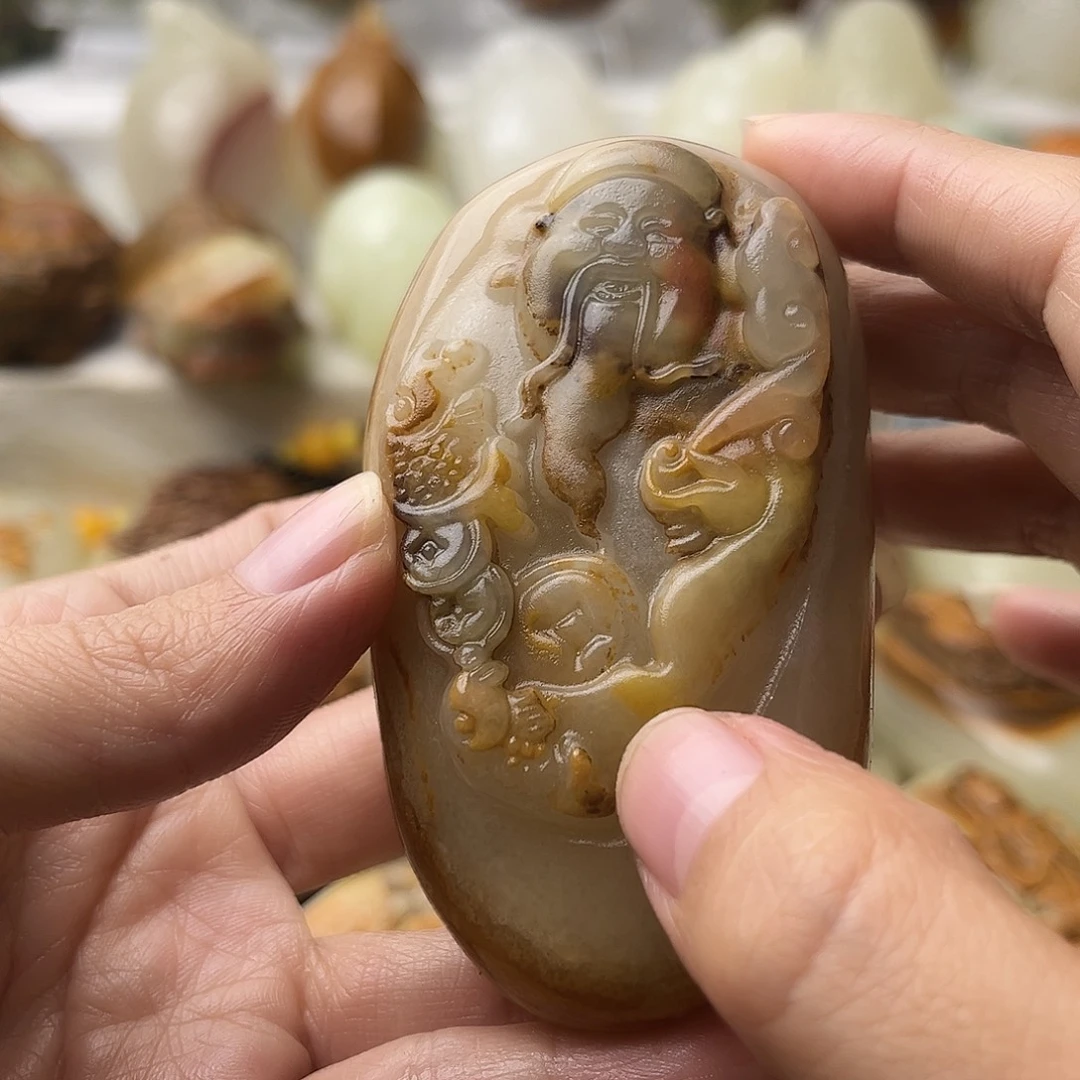 石材古青石不退换财神