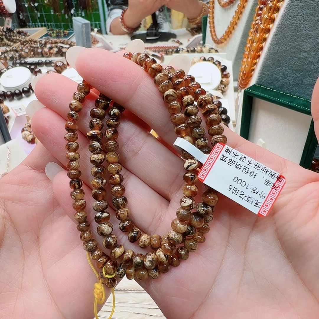 琥珀未镶嵌裸石抚顺琥珀5花蜡