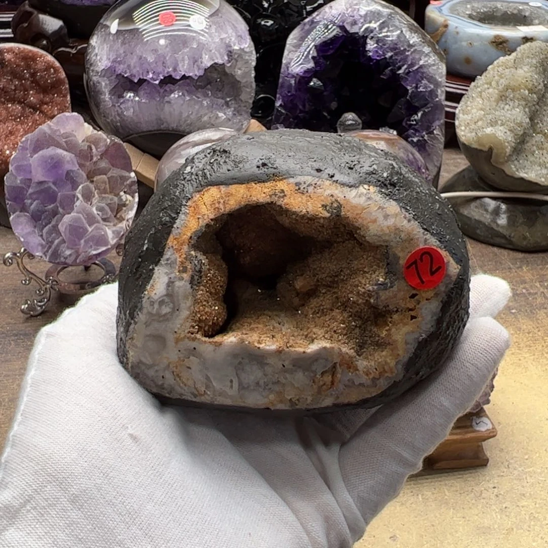 紫晶珠宝半成品未镶嵌窝深72