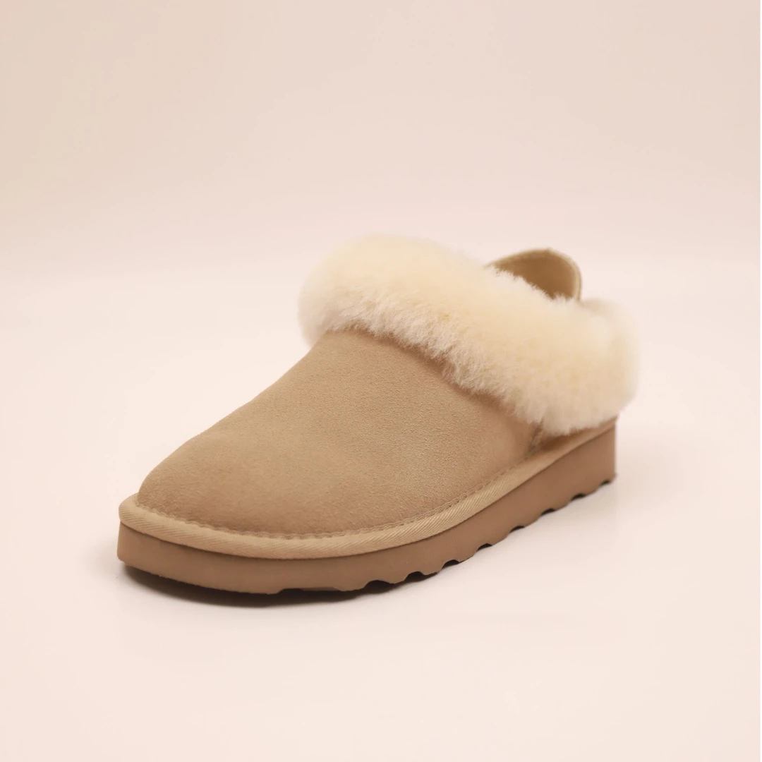 新款休闲秋冬时尚两穿羊皮毛一体雪地靴舒适百搭保暖