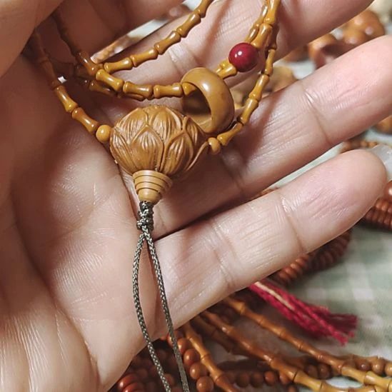 光***人手串/手链橄榄核橄榄核竹节链，+素圈跑环+莲花三通