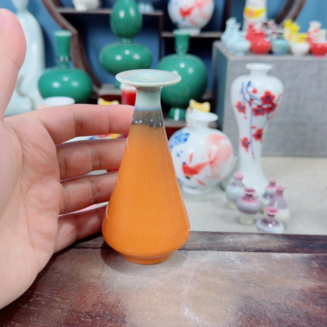 陶瓷手工小花器摆件