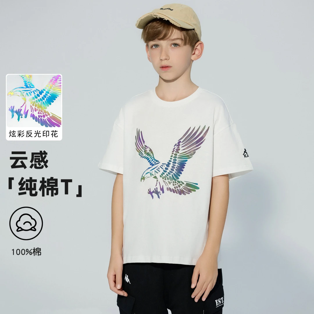 卡帕夏季儿童休闲短袖KMY24B041