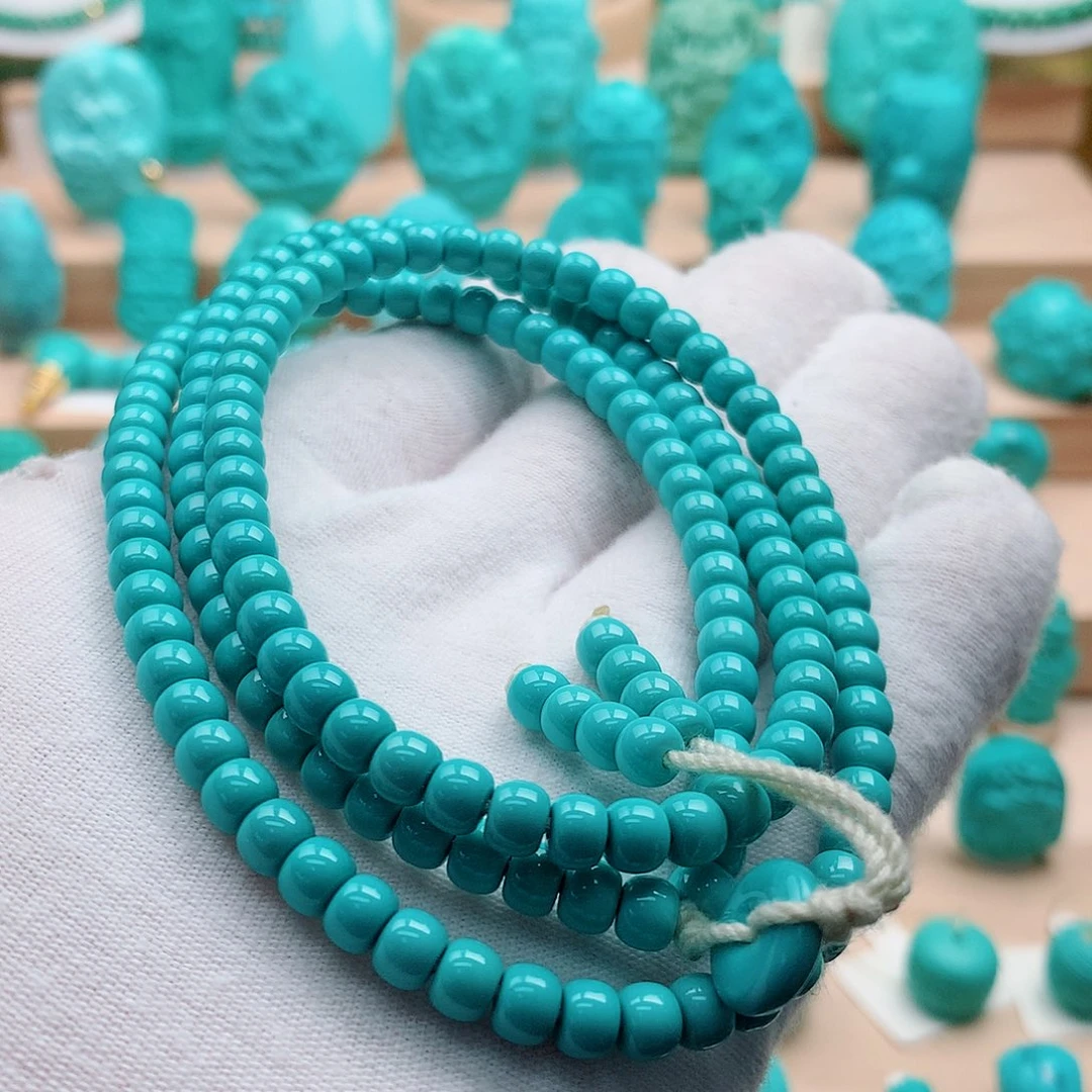 绿松石未镶嵌毕业级108念珠