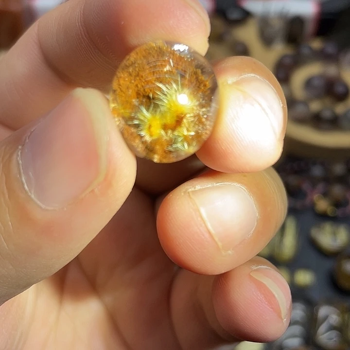 发晶吊坠(不含链)未镶嵌太阳花吊坠