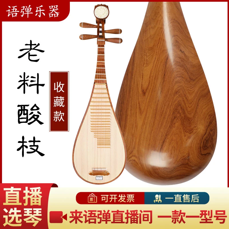 语弹 l老料酸枝成人琵琶乐器 演奏红木专业考级 红酸枝收藏级