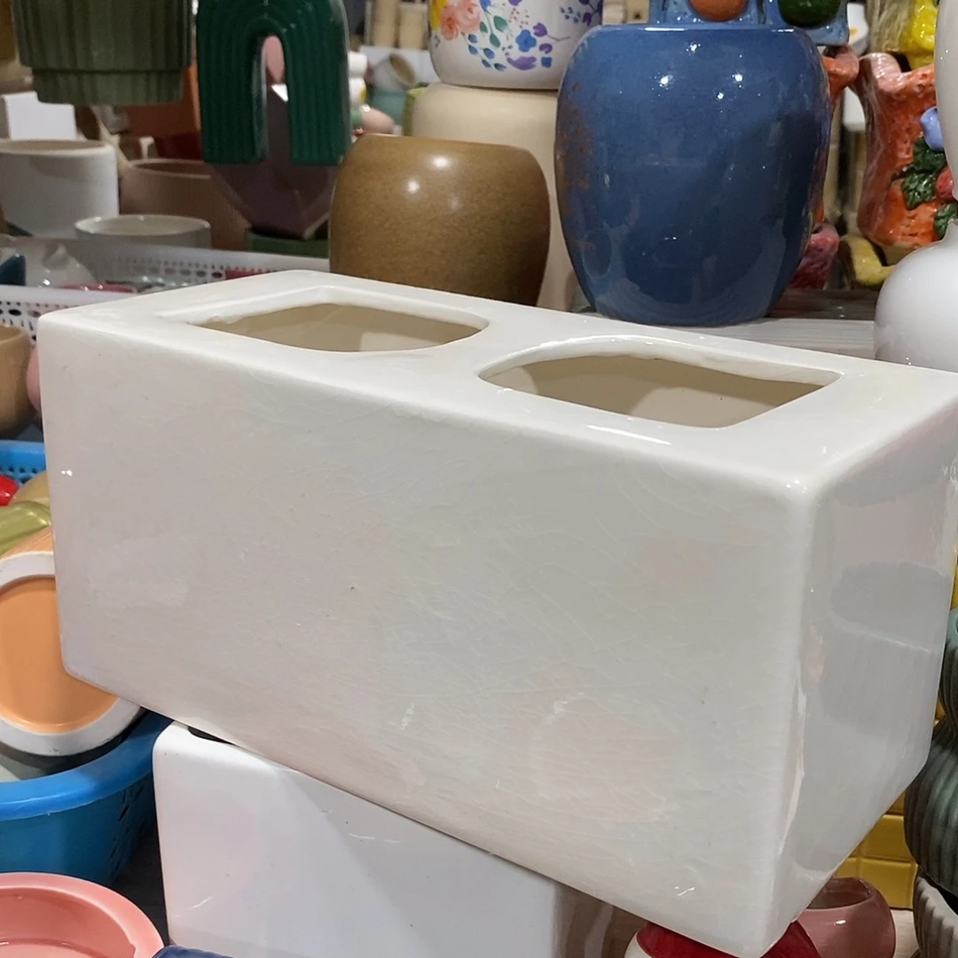 陶摆件陶盆有孔 瑕疵介意勿拍