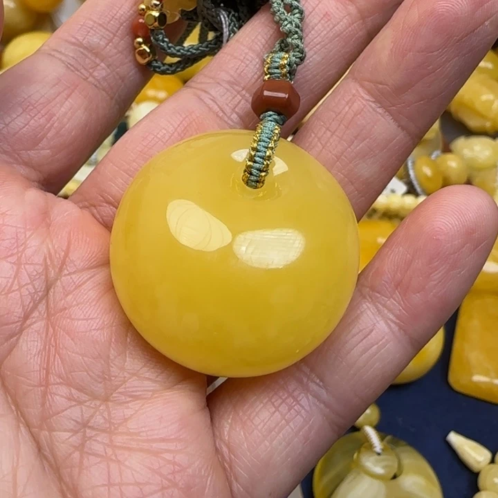 蜜蜡未镶嵌毛衣链天然蜜蜡