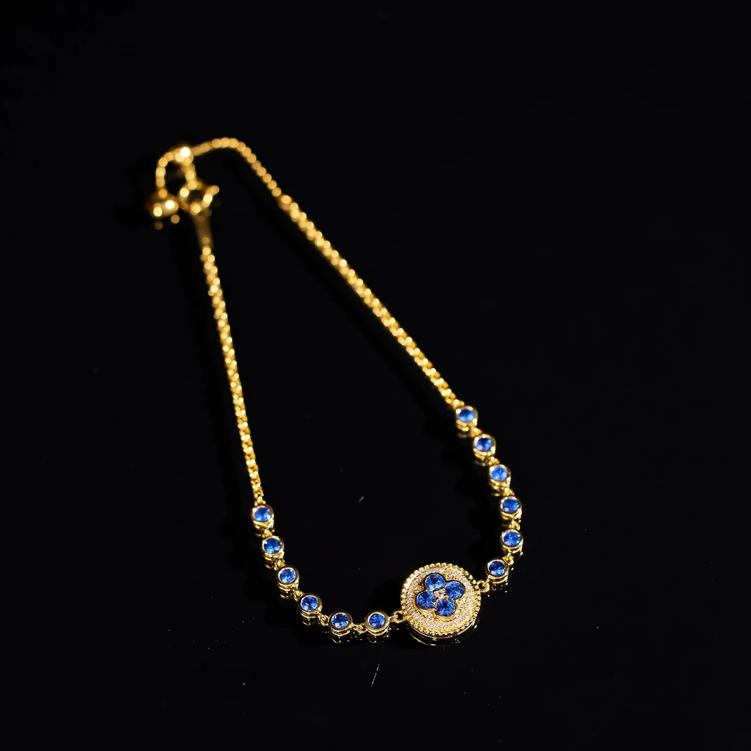 【歪歪】蓝宝石手链*18K金镶嵌（多样性发一）XB-S1551