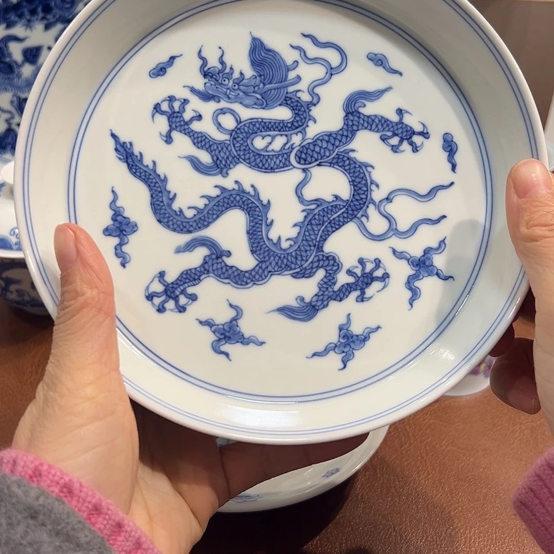 壶承就***糖海浪龙纹壶承17