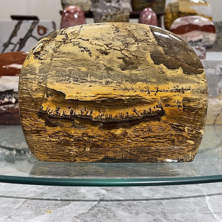 广西石随国画石摆件