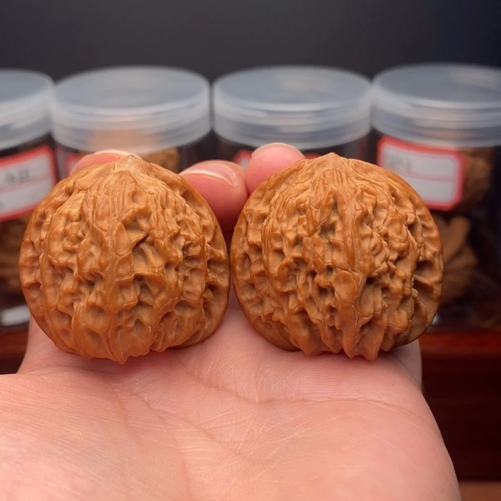 把件文玩核桃麻核桃磨盘40